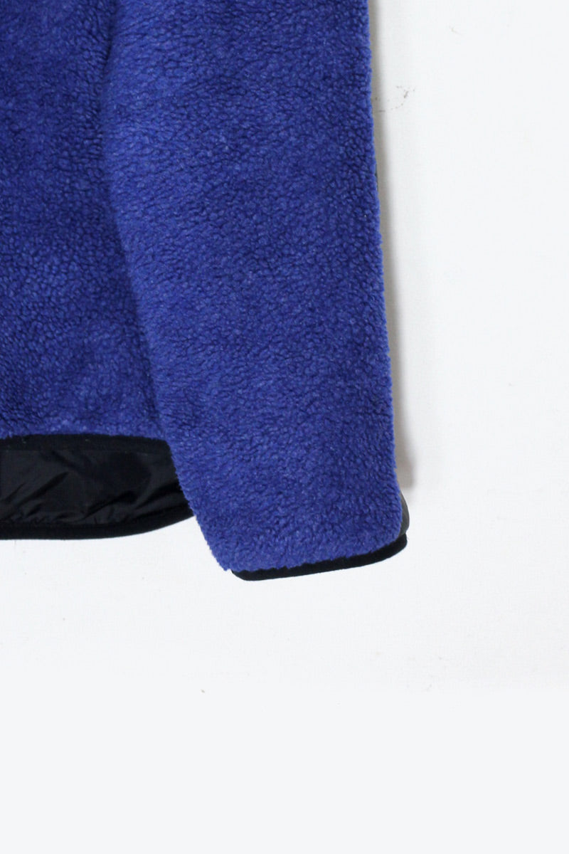 NYLON FLEECE ZIP JACKET / BLUE / BLACK [ SIZE: L USED ]