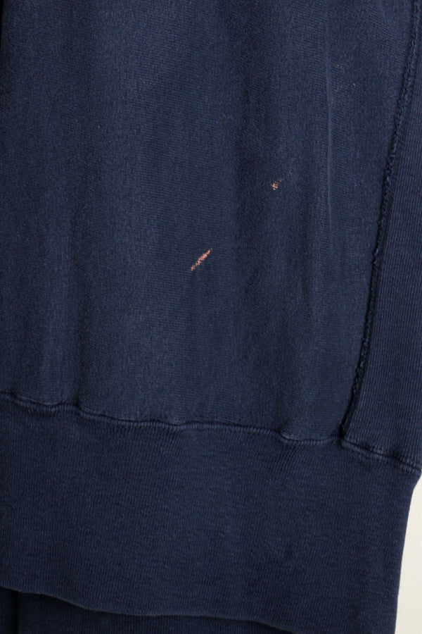 MADE IN USA 90'S LYCOMING SOFTBALL REVERSE WEAVE SWEAT SHIRT / NAVY [SIZE: L USED]