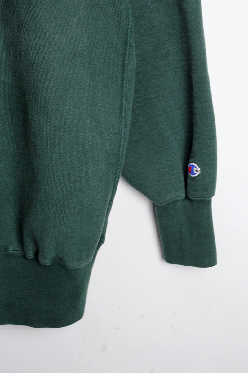 MADE IN USA 90'S REVERSE WEAVE ONE POINT SWEATSHIRT / DARK GREEN [SIZE: XXL USED]