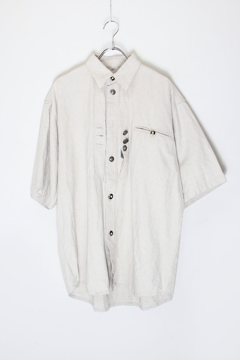 S/S TYROLEAN SHIRT / OFF WHITE [SIZE: M USED]