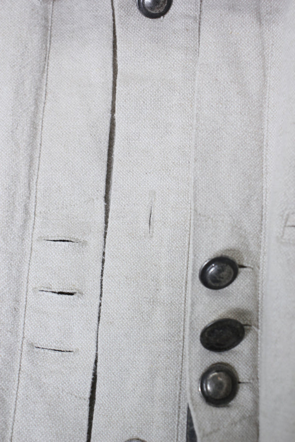 S/S TYROLEAN SHIRT / OFF WHITE [SIZE: M USED]