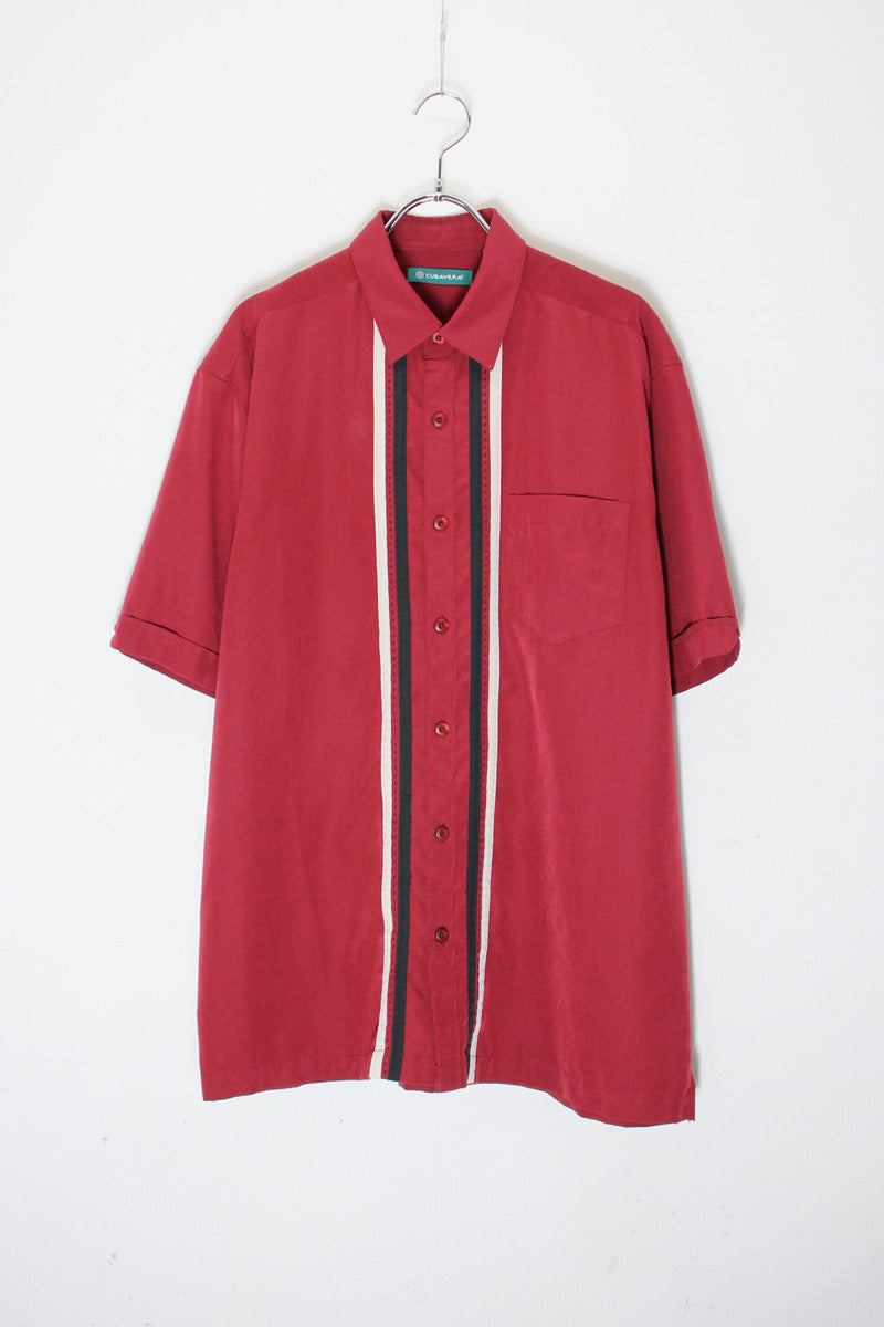 S/S CUBA SHIRT / WINE [SIZE: M USED]