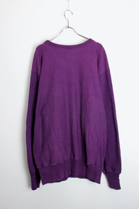 MADE IN USA 90'S REVERSE WEAVE ONE POINT SWEAT SHIRT / PURPLE [SIZE: XL USED]