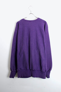 MADE IN USA 90'S ONE POINT REVERSE WEAVE SWEATSHIRT / PURPLE [SIZE: XL USED]