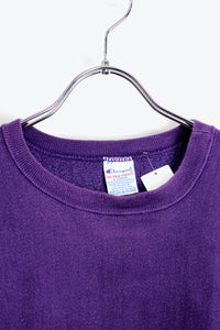 MADE IN USA 90'S ONE POINT REVERSE WEAVE SWEATSHIRT / PURPLE [SIZE: XL USED]