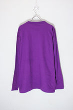 画像をギャラリービューアに読み込む, MADE IN USA 90&#39;S L/S HENLY NECK T-SHIRT / PURPLE [SIZE: L USED]
