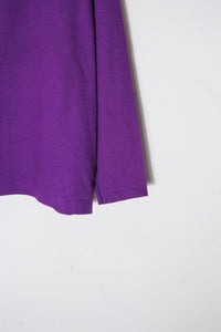 MADE IN USA 90'S L/S HENLY NECK T-SHIRT / PURPLE [SIZE: L USED]