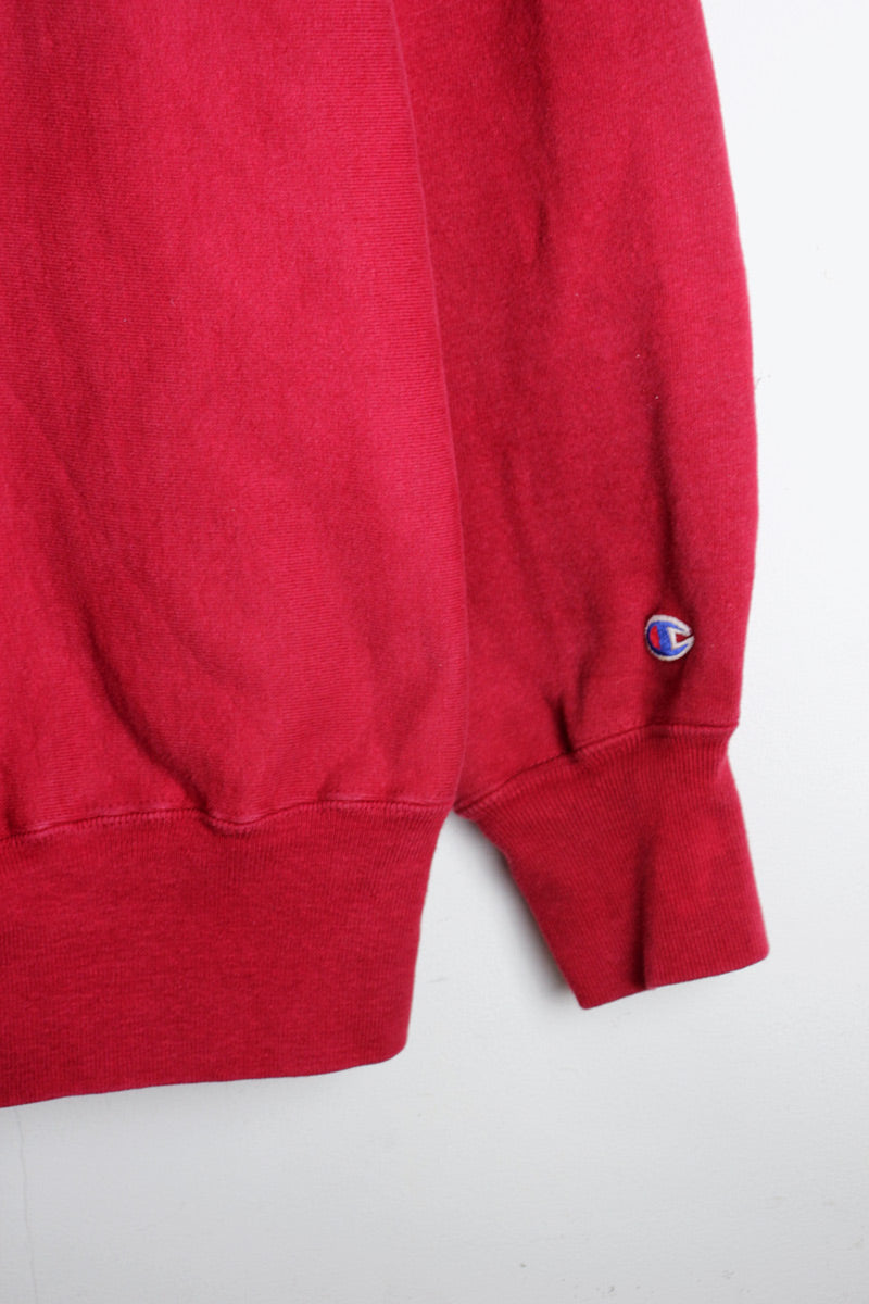 MADE IN USA 90'S LOGO REVERSE WEAVE SWEATSHIRT / WINE RED [SIZE: XL USED]