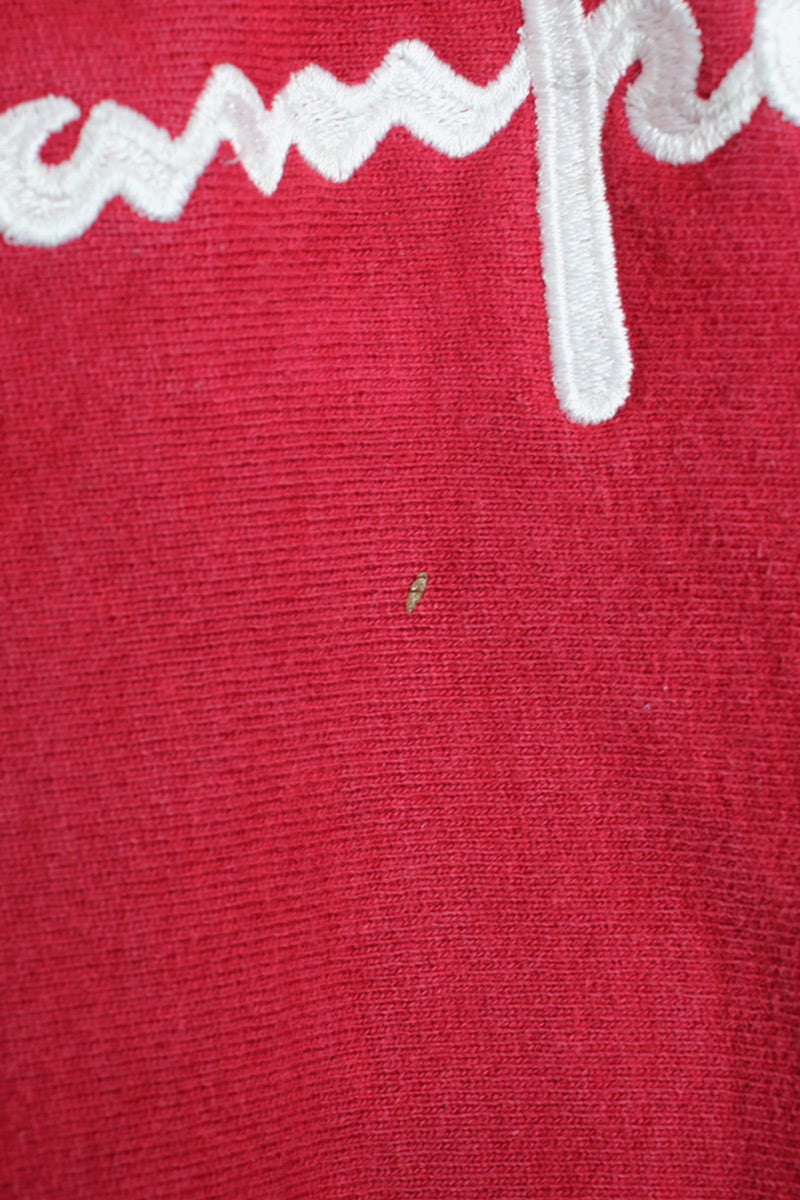 MADE IN USA 90'S LOGO REVERSE WEAVE SWEATSHIRT / WINE RED [SIZE: XL USED]