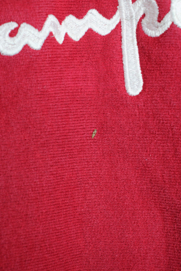 MADE IN USA 90'S LOGO REVERSE WEAVE SWEATSHIRT / WINE RED [SIZE: XL USED]