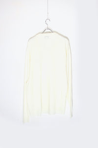 MADE IN MEXICO 90'S V-NECK ACRYLIC KNIT SWEATER / IVORY [SIZE: XL USED]