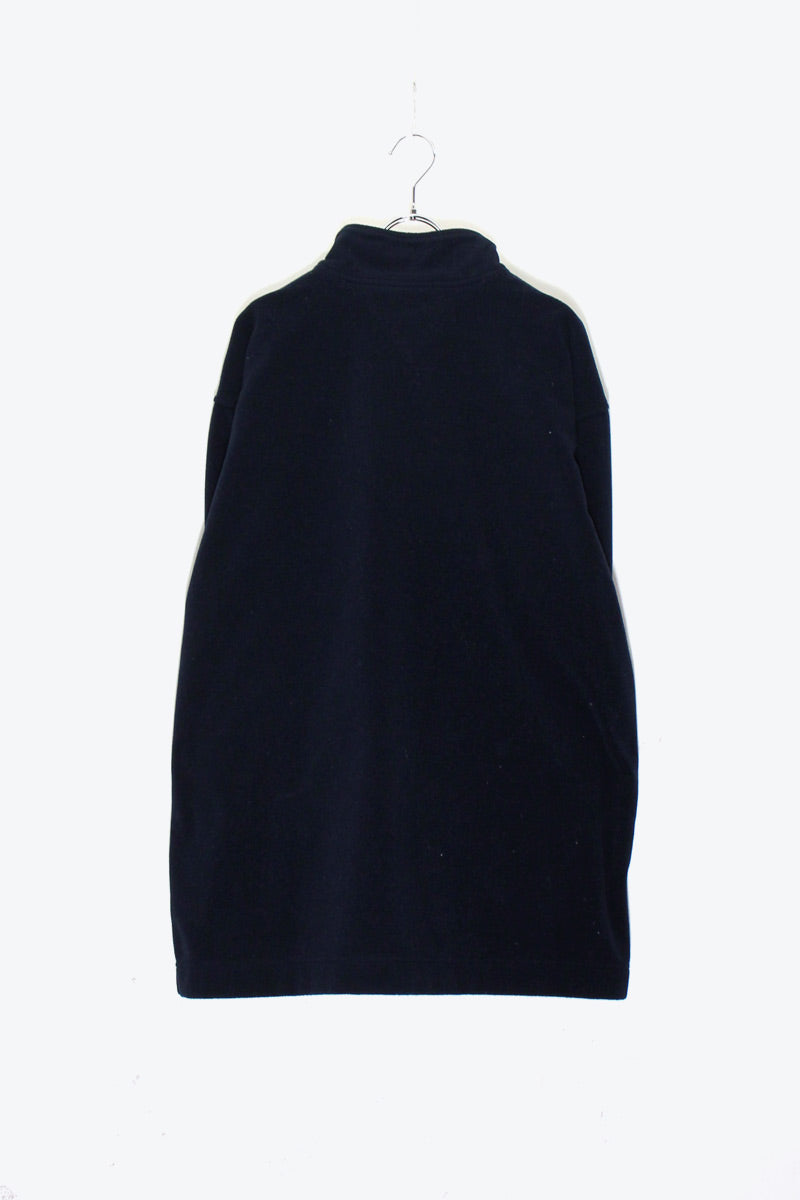 STAND COLLAR HALF-ZIP FLEECE JACKET / NAVY［ SIZE: XL USED ]