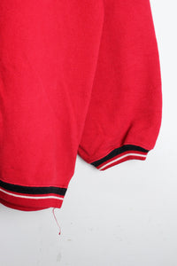 90'S RIB LINE SWEATSHIRT / RED [SIZE: L USED]