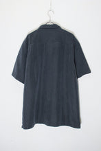 画像をギャラリービューアに読み込む, 90&#39;S S/S LINE CUBA SHIRT / BLACK/GREY [SIZE: L USED]
