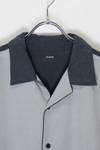 90'S S/S LINE CUBA SHIRT / BLACK/GREY [SIZE: L USED]