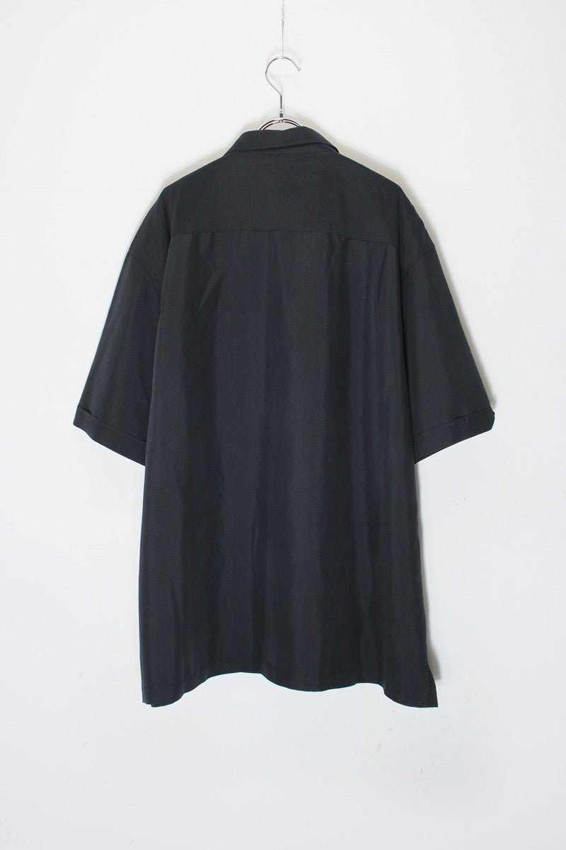 90'S S/S LINE CUBA SHIRT / BLACK [SIZE: XXL DEADSTOCK/NOS]