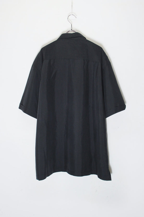 90'S S/S LINE CUBA SHIRT / BLACK [SIZE: XXL DEADSTOCK/NOS]