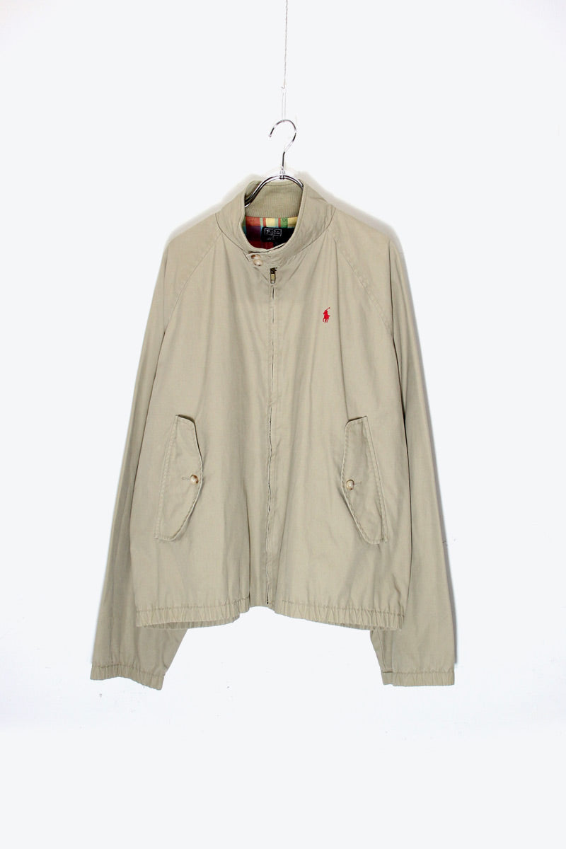 90'S HARRINGTON JACKET / IVORY [ SIZE: L equivalent USED ]