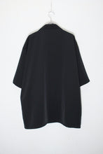 画像をギャラリービューアに読み込む, 90&#39;S S/S OPEN COLLAR LINE SHIRT / BLACK/GREY [SIZE: XL USED]
