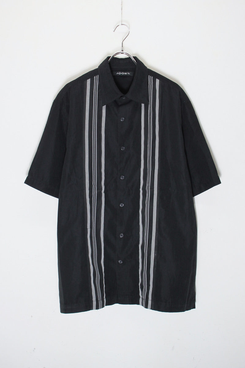 90'S S/S LINE CUBA SHIRT / BLACK [SIZE: L USED]