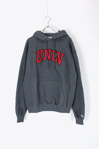 UNIV LOGOT PULLOVER SWEAT HOODIE / CHARCOAL [SIZE: M USED]