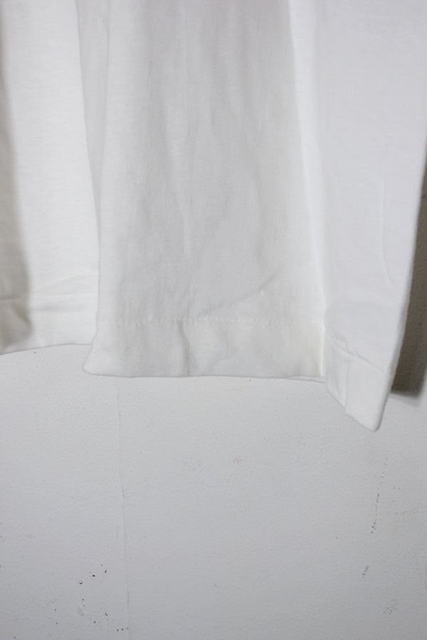 MADE IN USA 90'S S/S COMEDY TRAGEDY CAT PRINT ANIMAL T-SHIRT / WHITE [SIZE: XL DEADSTOCK/NOS]