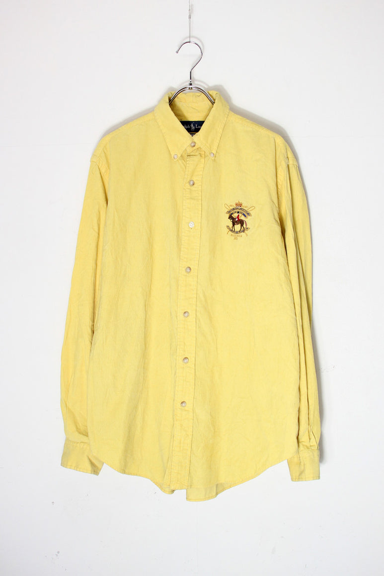 90'S L/S 381 BLEEKER CORDUROY SHIRT / YELLOW [SIZE: M USED]