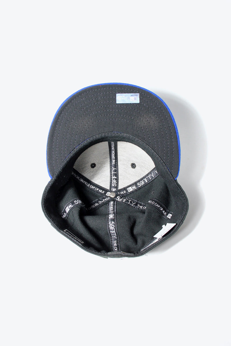 MADE IN USA NEW YORK METS POLYESTER CAP / BLACK / BLUE [SIZE: 7 1/2 USED]
