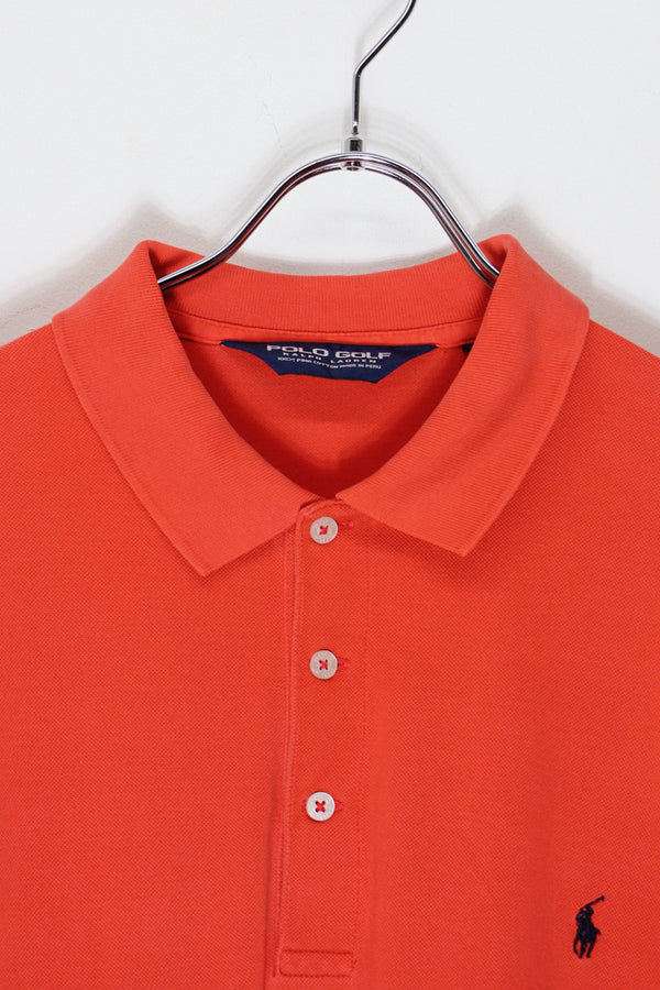 S/S ONE POINT POLO SHIRT / ORANGE [SIZE: L USED]