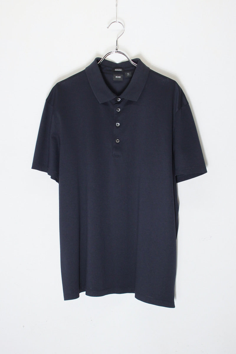 S/S MERCERISED COTTON POLO SHIRT / NAVY [SIZE: XXL USED]