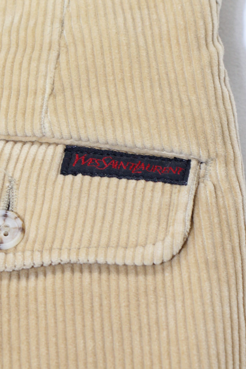 90'S CORDUROY PANTS / BEIGE [SIZE: 30 USED]