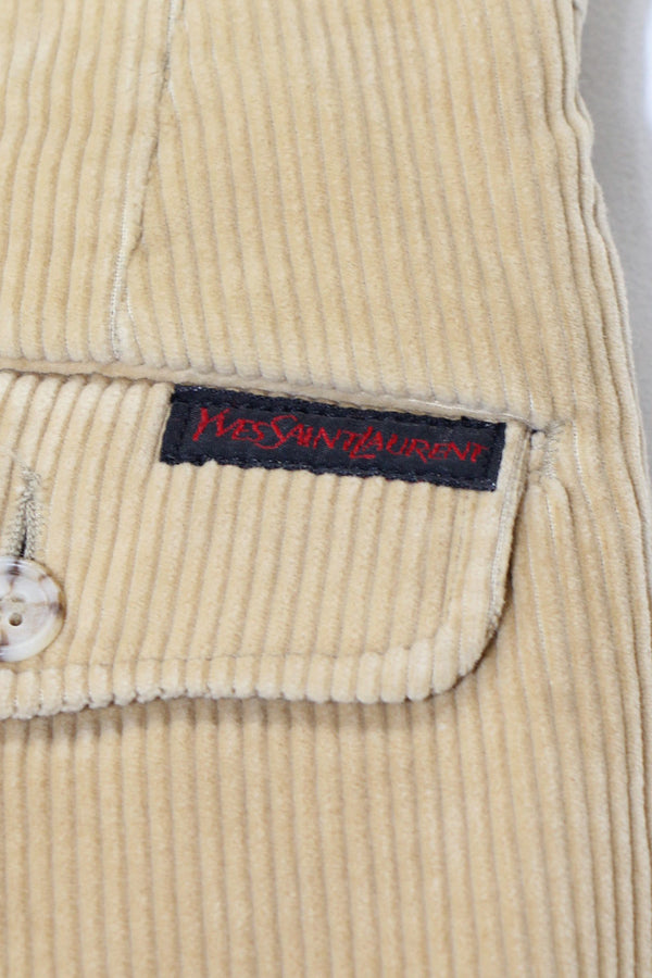 90'S CORDUROY PANTS / BEIGE [SIZE: 30 USED]