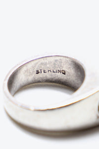 STERLING SILVER RING W/PEARL [SIZE: 8号相当 USED]