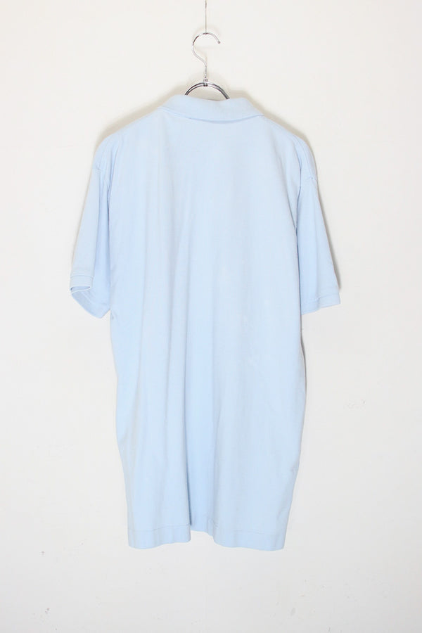 90'S S/S ONE POINT POLO SHIRT / SKY BLUE [SIZE: L USED]