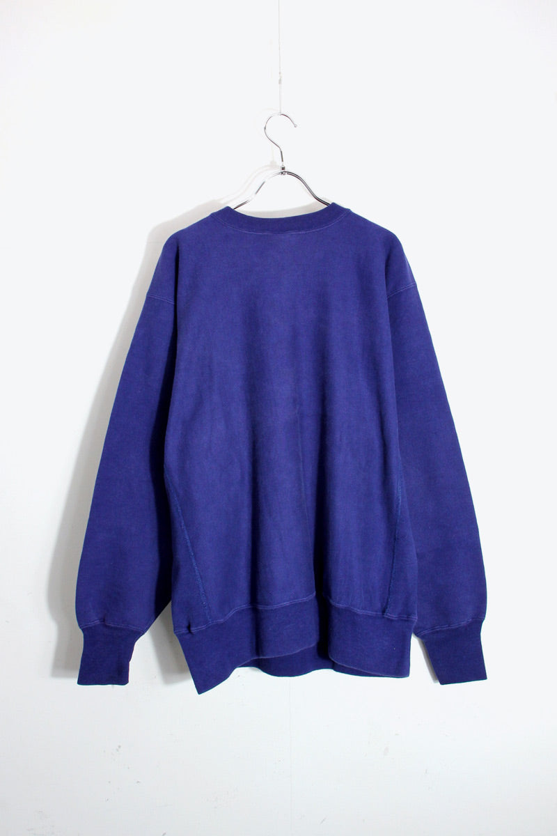 MADE IN MEXICO 90'S REVERSE WEAVE ONE POINT SWEATSHIRT Blank / PURPLE BLUE [SIZE: XL USED]