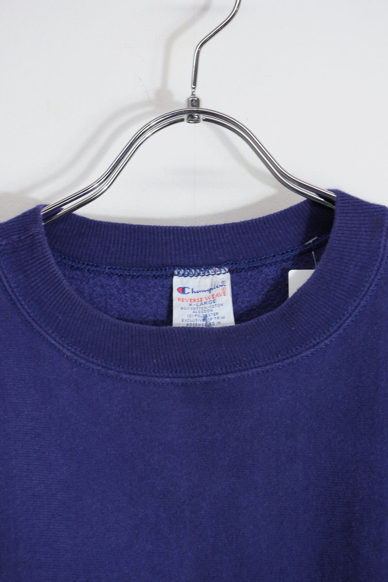 MADE IN MEXICO 90'S REVERSE WEAVE ONE POINT SWEATSHIRT Blank / PURPLE BLUE [SIZE: XL USED]