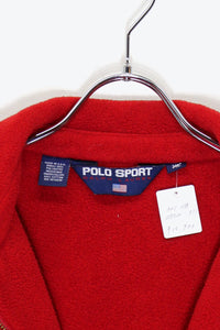 MADE IN USA 90'S FLEECE ZIP JACKET / RED［SIZE: XL USED ]