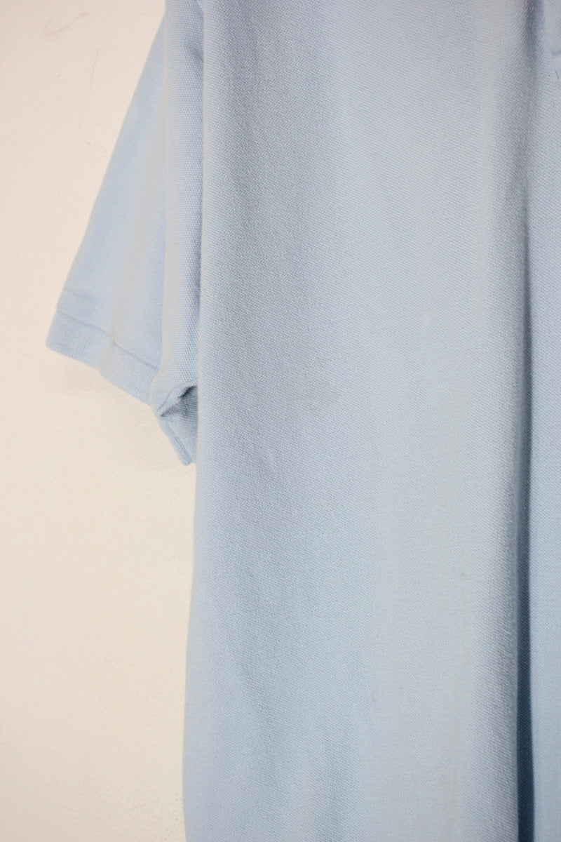 90'S S/S ONE POINT POLO SHIRT / SKY BLUE [SIZE: L USED]