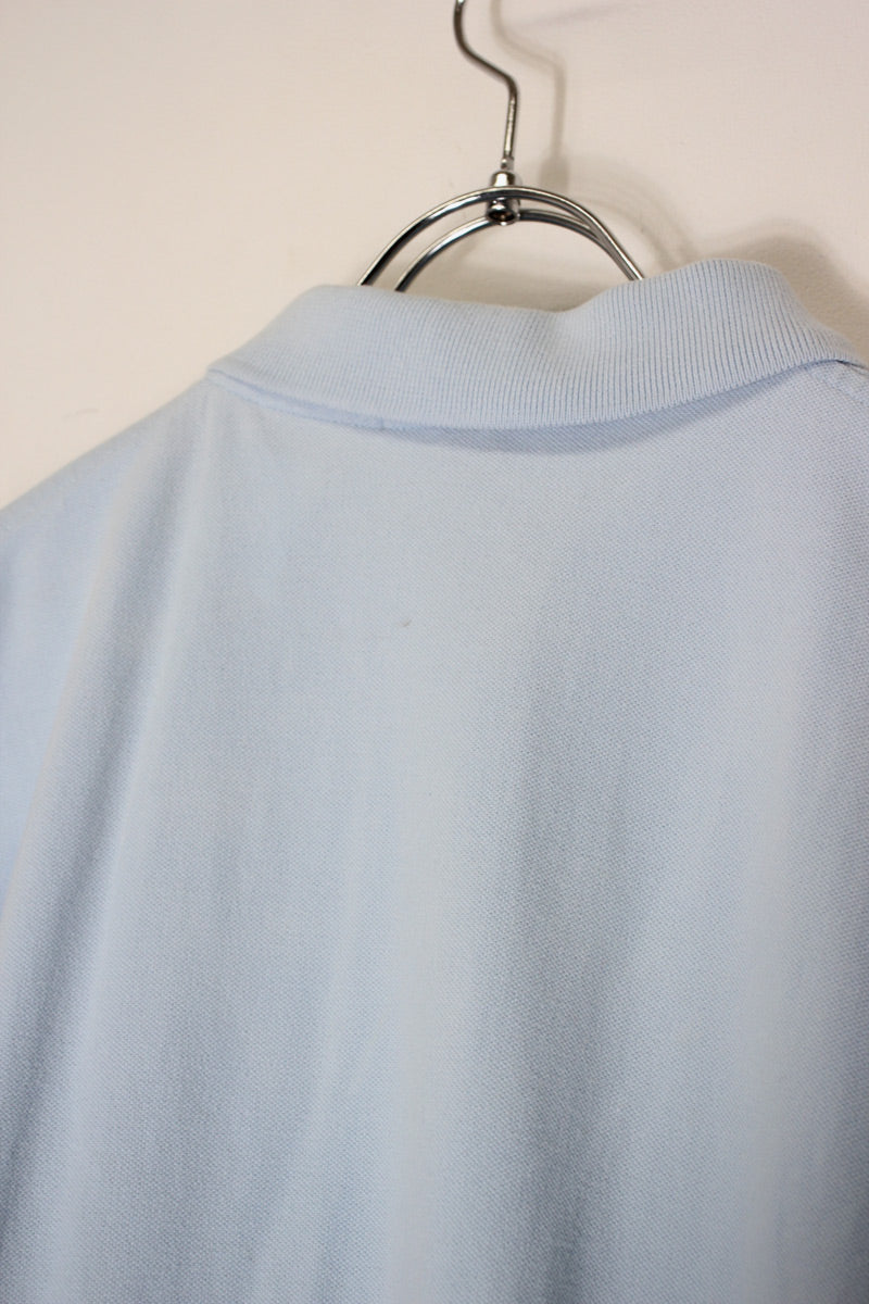 90'S S/S ONE POINT POLO SHIRT / SKY BLUE [SIZE: L USED]