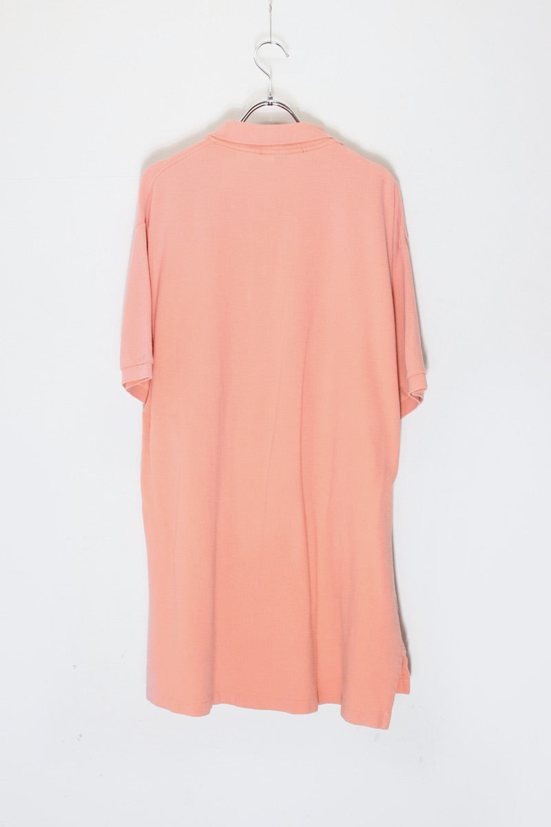 90'S S/S ONE POINT POLO SHIRT / PINK [SIZE: XL USED]