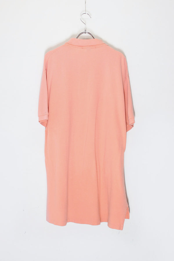 90'S S/S ONE POINT POLO SHIRT / PINK [SIZE: XL USED]