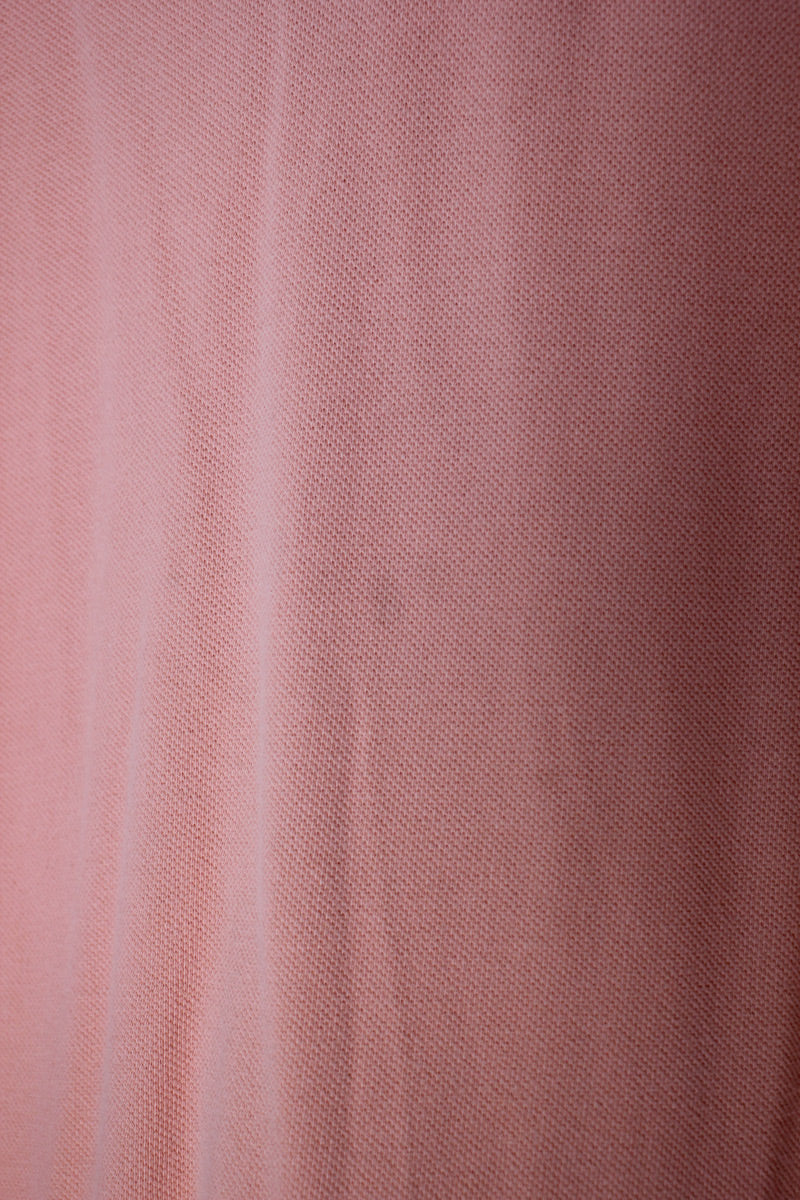 90'S S/S ONE POINT POLO SHIRT / PINK [SIZE: XL USED]