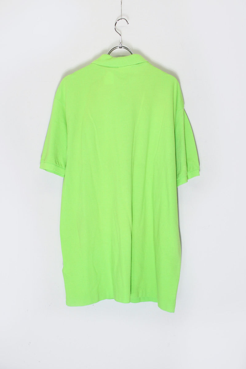 S/S ONE POINT POLO SHIRT / NEON GREEN [SIZE: 7(XXL) USED]