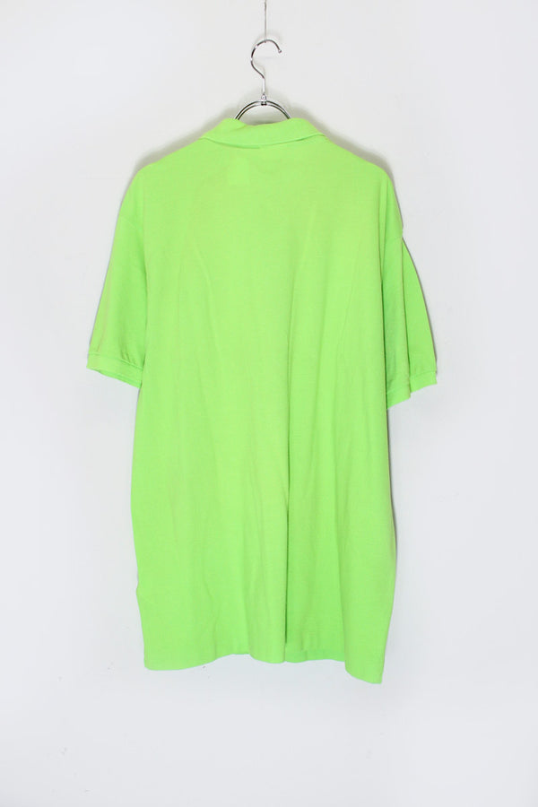 S/S ONE POINT POLO SHIRT / NEON GREEN [SIZE: 7(XXL) USED]
