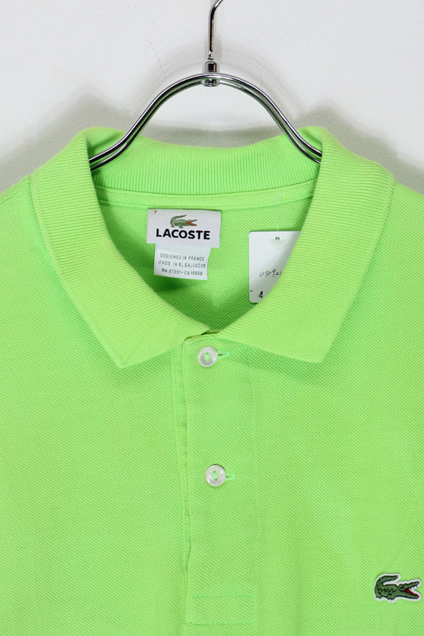S/S ONE POINT POLO SHIRT / NEON GREEN [SIZE: 7(XXL) USED]
