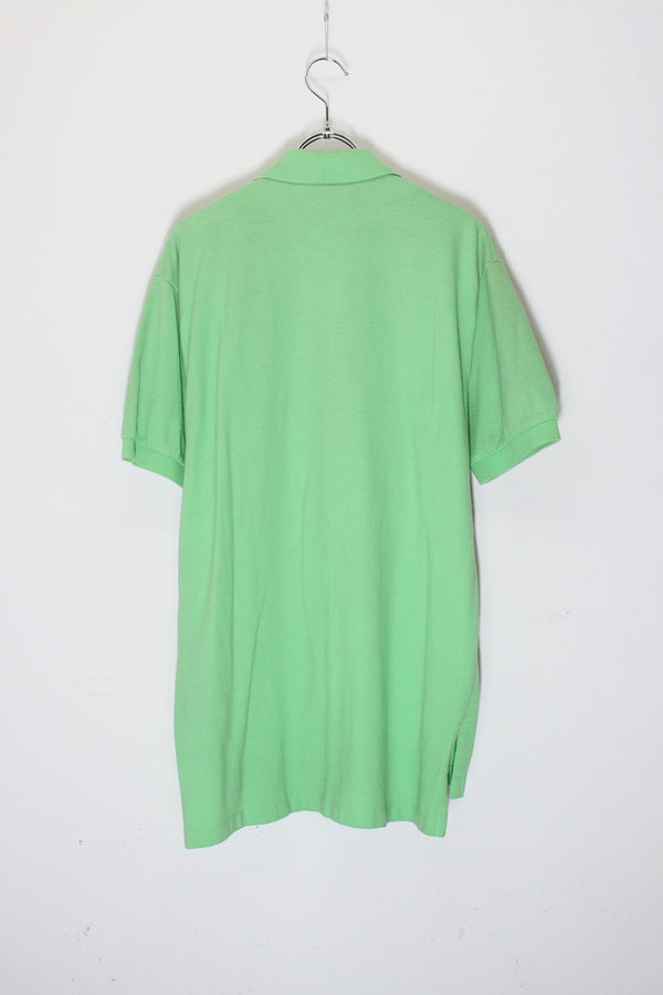 90'S S/S ONE POINT POLO SHIRT / LIGHT GREEN [SIZE: S USED]
