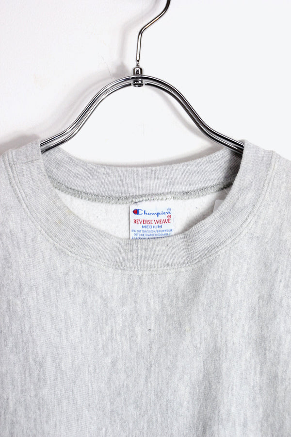 MADE IN USA 90'S REVERSE WEAVE ONE POINT SWEATSHIRT / GRAY [SIZE: M USED]