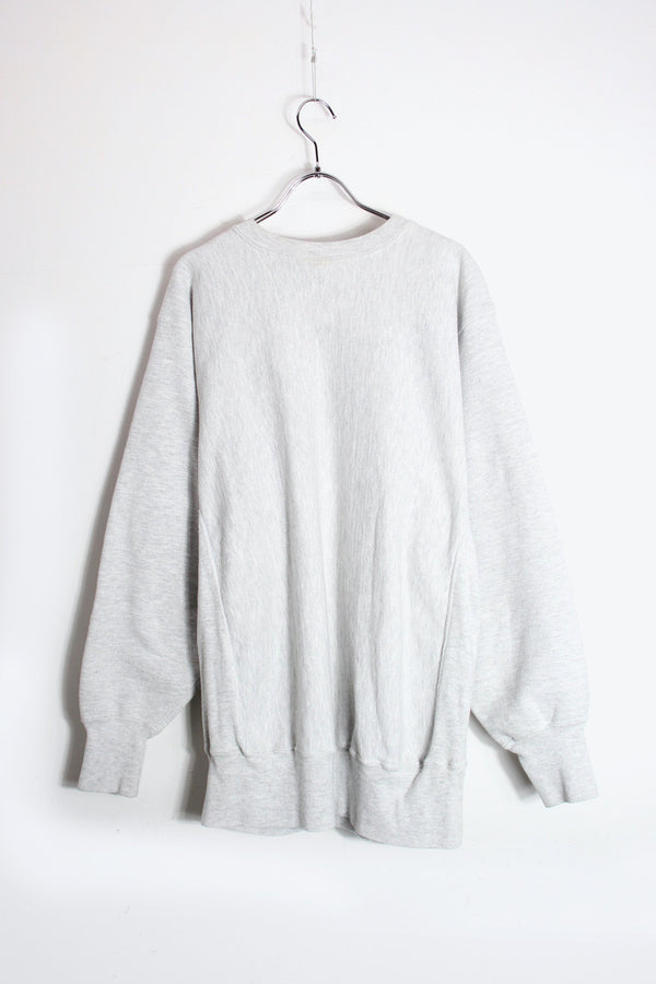 MADE IN USA 90'S LOGO REVERSE WEAVE SWEATSHIRT / GRAY [SIZE: XL USED]