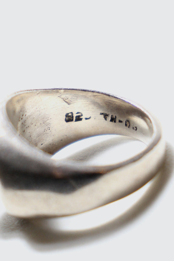 MADE IN MEXICO 925 SILVER RING W / TURQUOISE [SIZE: equivalent to No. 15 USED]
