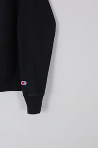 REVERSE WEAVE CREW NECK SWEAT SHIRT / BLACK [SIZE: S USED]